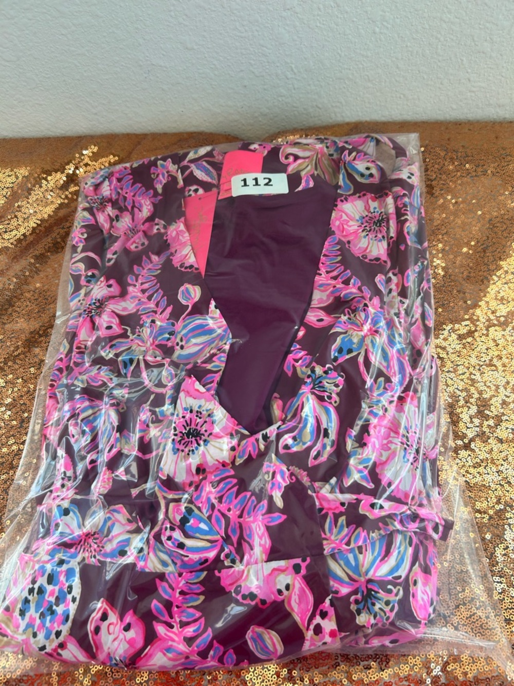 Lilly Pulitzer Alexandria Elbow Sleeve Cotton Wrap Dress 
Size 10 coastal #112 - Picture 11 of 12